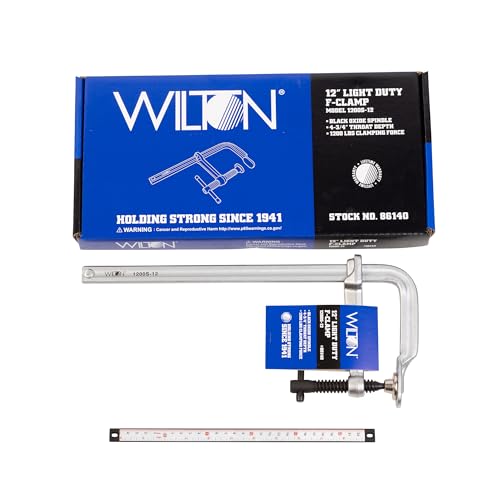 Wilton F-Clamp Light-Duty, 12" Opening, 4-3/4" Throat, 1200 Lbs. Clamping Force (Model 1200S-12)