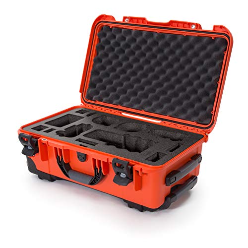 Waterproof Nanuk 935 Carry-On Hard Case with Custom Foam Insert for Sony a7R Size Camera w/Wheels - Orange