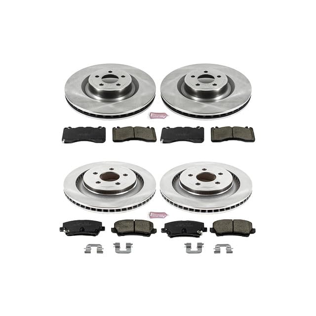Power Stop Autospecialty KOE6810 Front and Rear Replacement Brake Kit-OE Brake Rotors & Ceramic Brake Pads For 2015 - 2022 Ford Mustang [Application Specific]