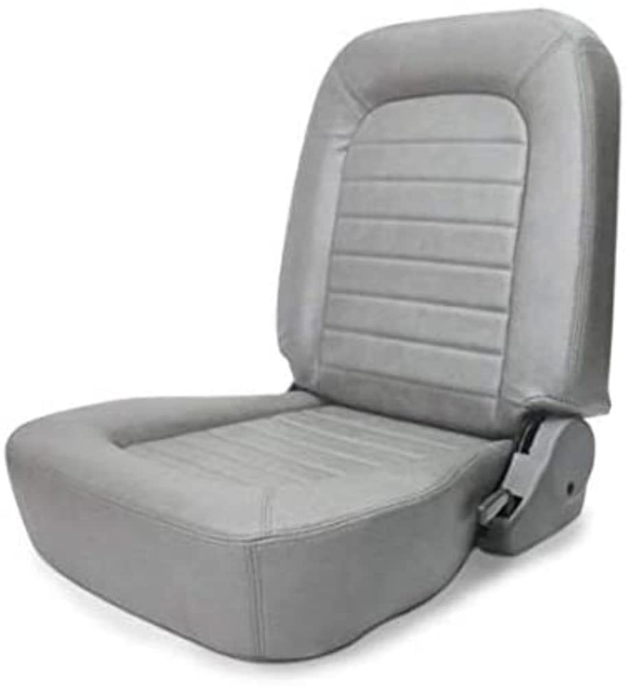 Grey Vinyl Racing Classic Low Back Recliner ProCar by Scat Left Seat 80-1550-52L