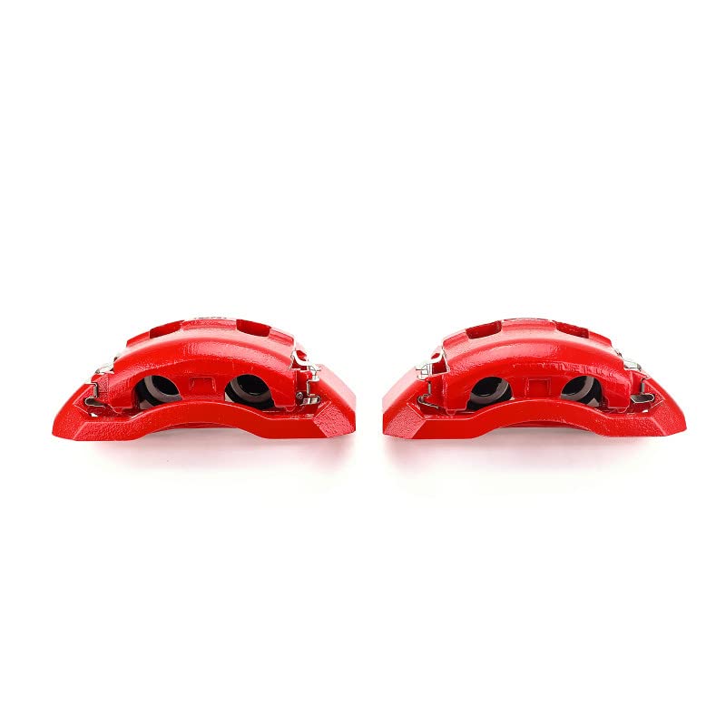 Power Stop Pair of High-Temp Red Powder Coated Front Calipers For E-, E-250, E-250 Econoline, E-350 Club Wagon, E-350 Econoline Club Wagon, E-350 Super Duty, E-450 Super Duty [Model Specific]