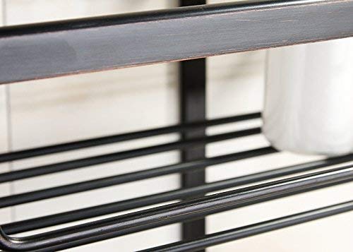 Basket Rack Four Corners Black Bathroom Accessories Bathroom Hardware Pendant Black Bronze Retro Shelves Bathroom Shelf