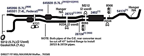 Exhaust Pipe AP Exhaust Products 28724