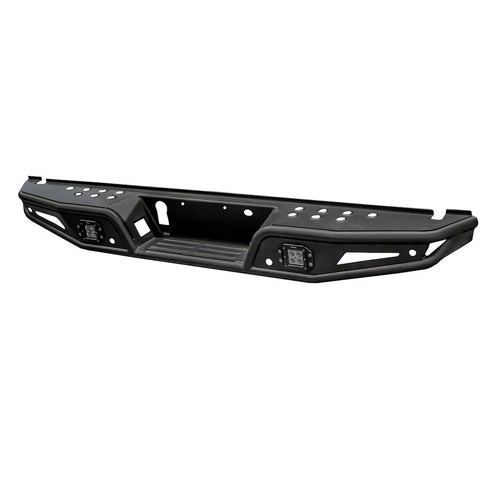 TrailFX Rear Bumper Matte Black Powder Coated Steel Fits 2016-2023 Toyota Tacoma, One-Piece Design, OE Sensor Compatible, Hitch Compatible Bolt-On Bumper TrailFX RPRB001TI