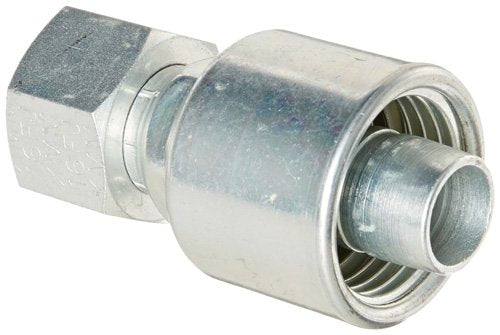 GlobalSpiral Couplings Gates 16GS-16FJX, Female JIC 37° Flare Swivel, Zinc Plated Carbon Steel, 4.30", 1" ID (Pack of 50)