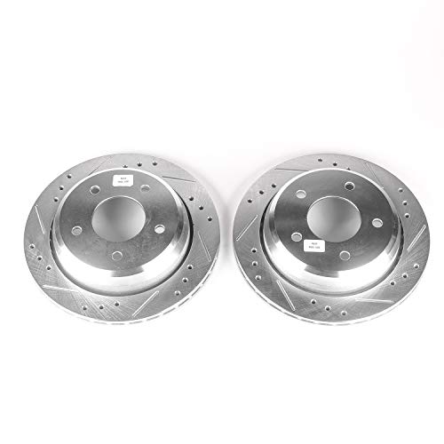 Power Stop AR8253XPR Evolution Rear Drilled & Slotted Rotor Pair For Chevrolet Caprice 1994-1996, Chevrolet Impala 1994-1996 [Model Specific]