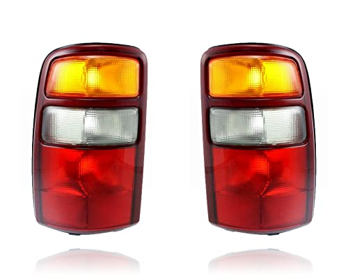 Tail Light - Compatible/Replacement Eagle Eye for 00-03 GMC Suburban Yukon Tahoe Yukon XL - Both Pair, Left Driver Right Passenger Hand - 19168990, 19168990