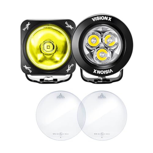 Pair of Vision X Lighting 8.7IN Clear Lenses and GASKETS for CG2-CPZ810 OR CG2-CPM2410 Lights