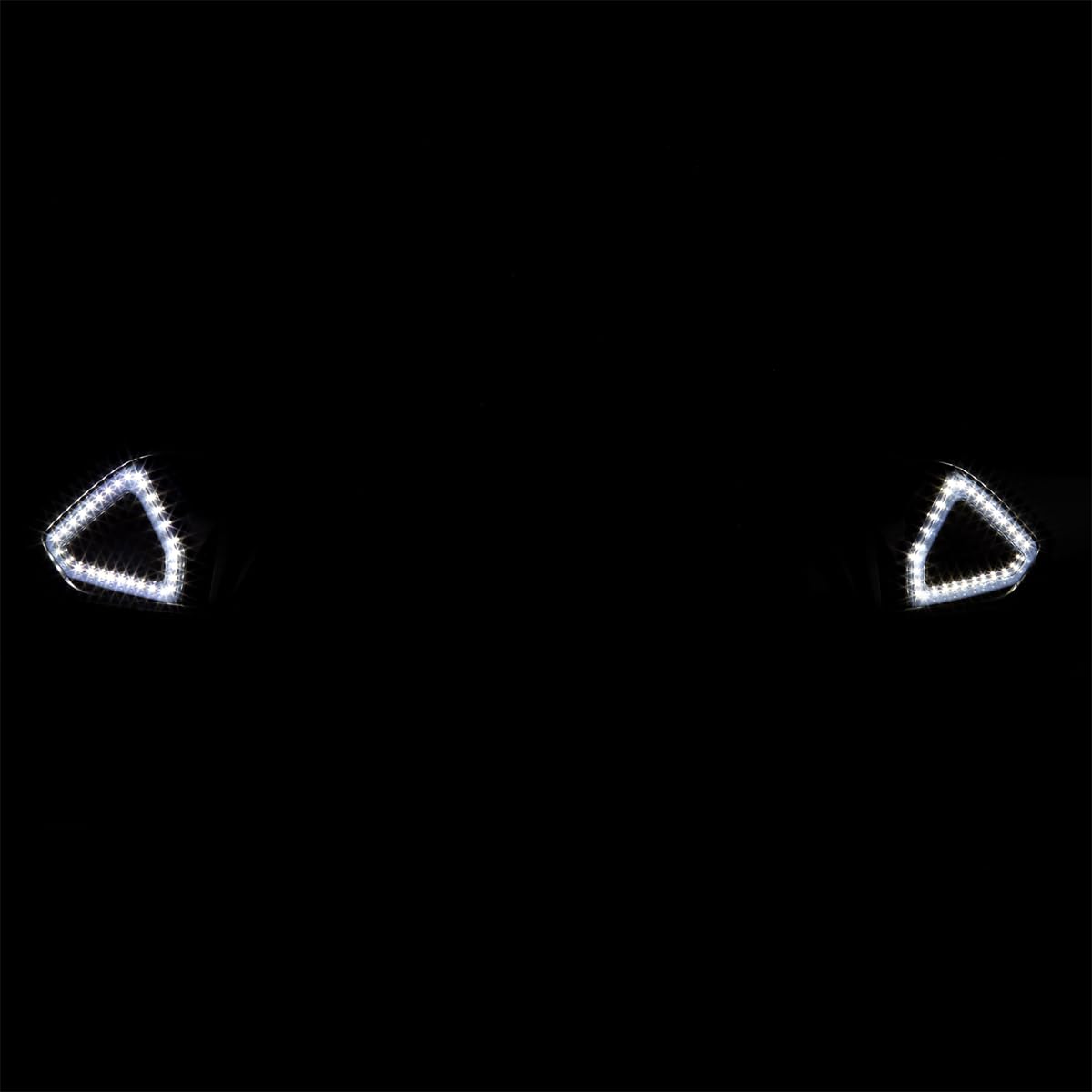 Shark Style Grille Spec-D Tuning w/3D Smoke LED DRL Strip Compatible with 2018-2023 Ford Mustang
