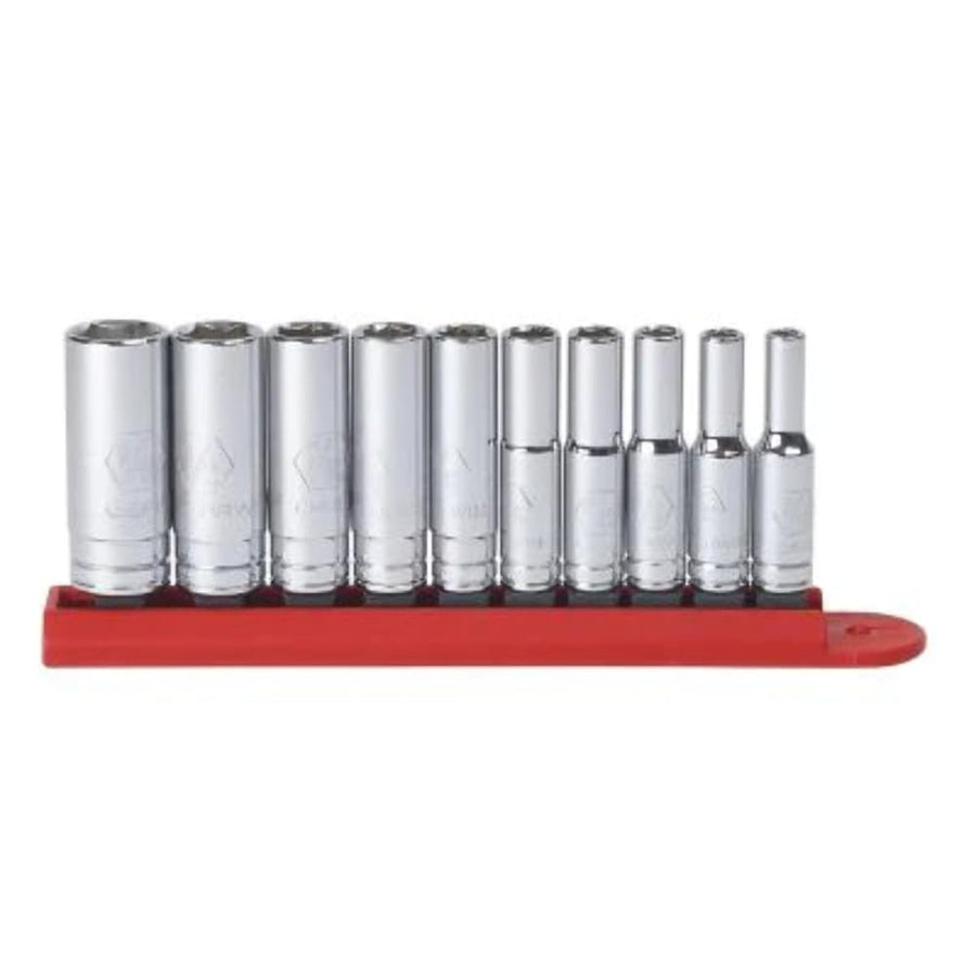 DP SET SKT SAE 1/4DR 10PC 6PT