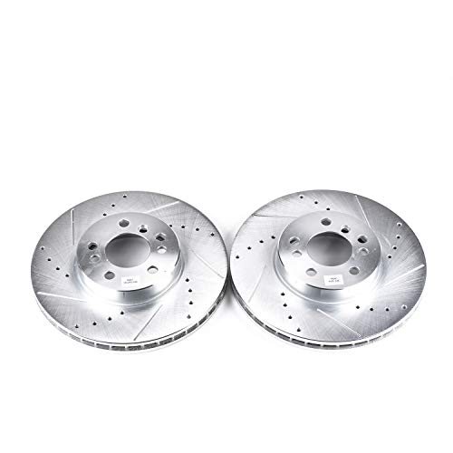 Power Stop EBR632XPR Evolution Front Drilled & Slotted Rotor Pair For BMW X5 2000-2006 [Model Specific]