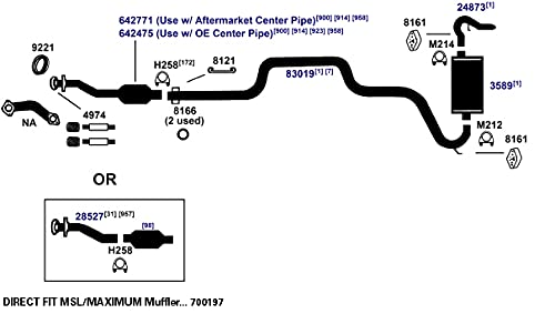 Exhaust Muffler AP Exhaust Products 3589