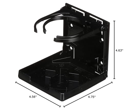 Fold-Up Attwood 2445-7 Dual Ring Drink Holder (Black)
