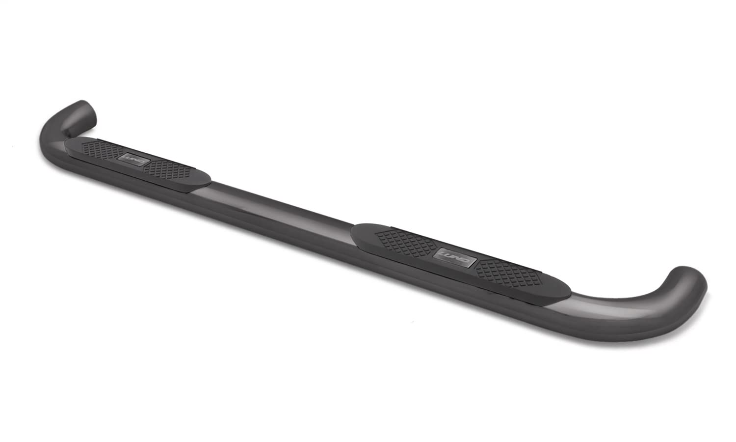 Lund RealTruck 23474783 Black Steel 4" Oval Bent Nerf Bars for 2009-2018 Dodge Ram 1500 Quad Cab