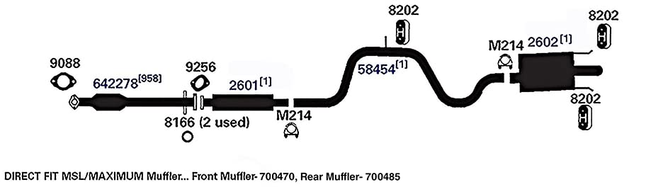Exhaust Muffler New 2602 - LaCrosse