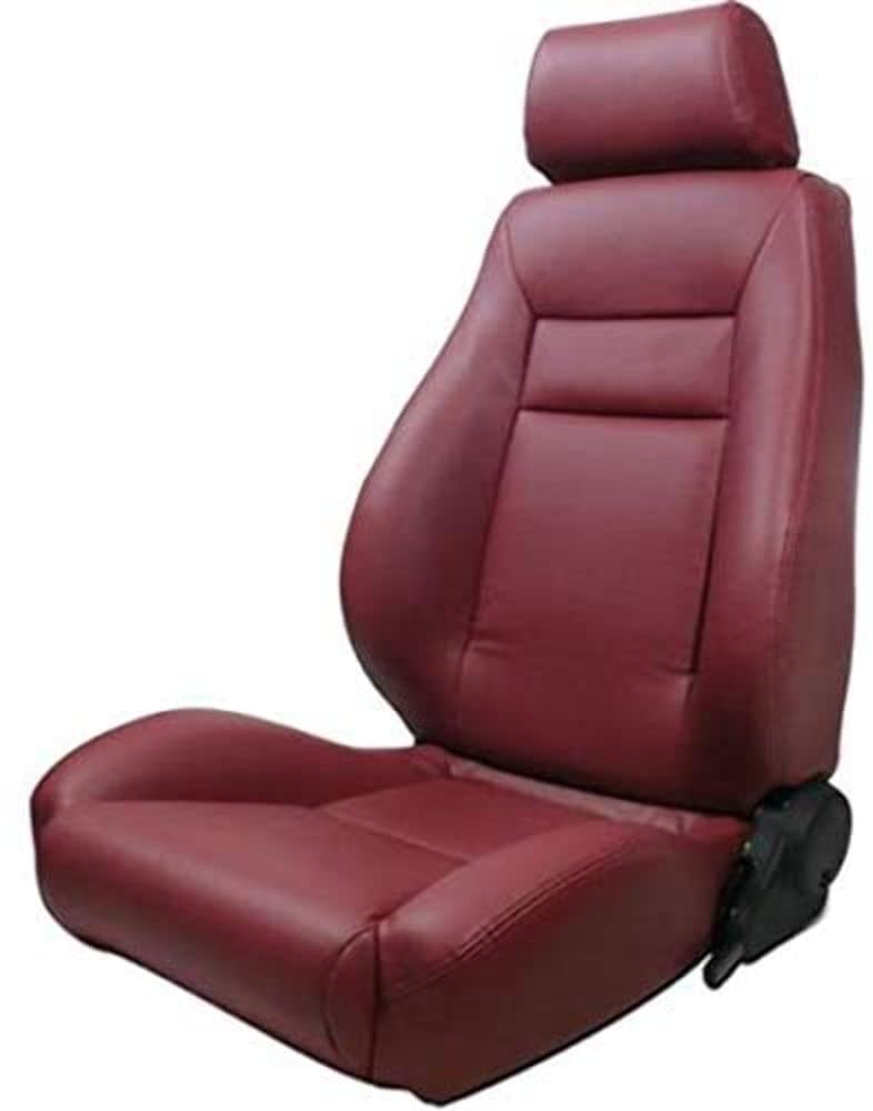 Maroon Vinyl Racing Elite Recliner Left Seat ProCar by Scat 80-1100-56L