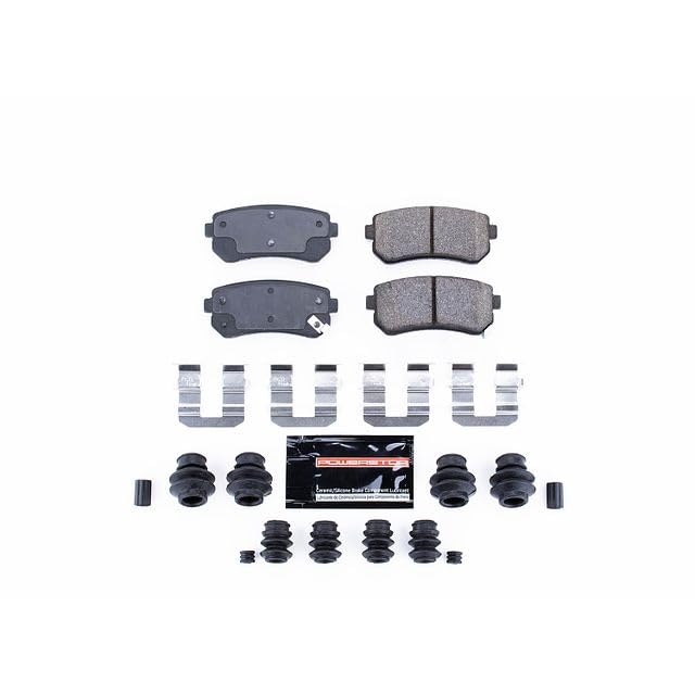 Power Stop Z23-1157 Z23 Sport Carbon Fiber Infused Ceramic Brake Pads with Hardware For Accent, Elantra, Son, Tucson, Cadenza, Forte, Forte Koup, Forte5, Rio, Rio5, Sportage [Model Specific]