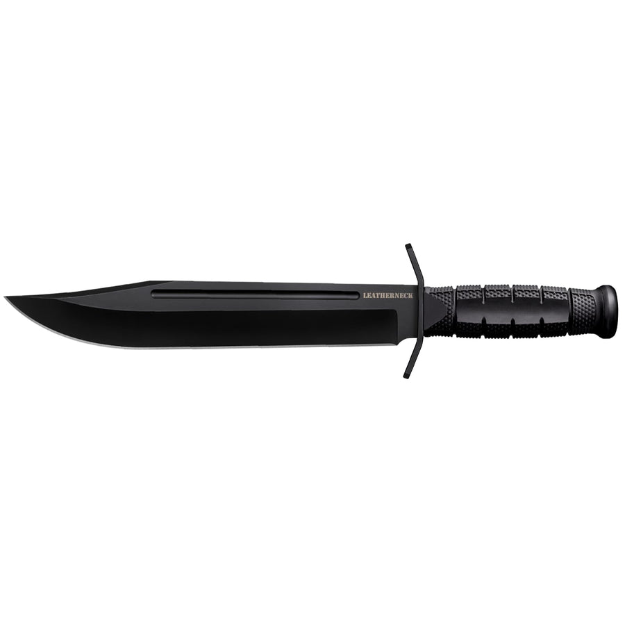 Leatherneck COLD STEEL Bowie 10.5" German D2 Razor-Sharp Blade 4.75" Kray-Ex Durable Handle Tactical Outdoor Fixed Blade Knife w/Secure-Ex Sheath