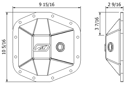 M210 Front Diff Cover for Jeep JL & JT Rubicon