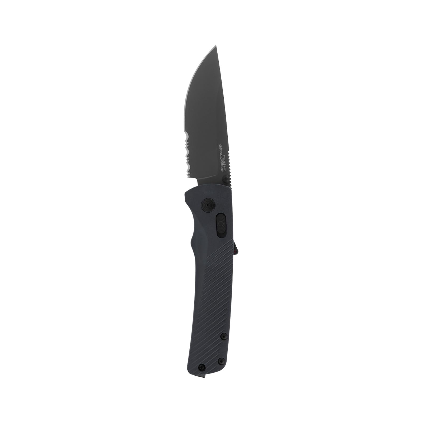 SOG Flash AT Ambidextrous Daily Carry Partially Serrated Pocket Folding Knife | Ergonomic Handle | D2 Steel Blade, Urban Grey
