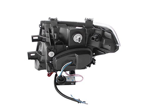 Projector Headlight Set ANZO USA w/CCFL Halo-Black 111111