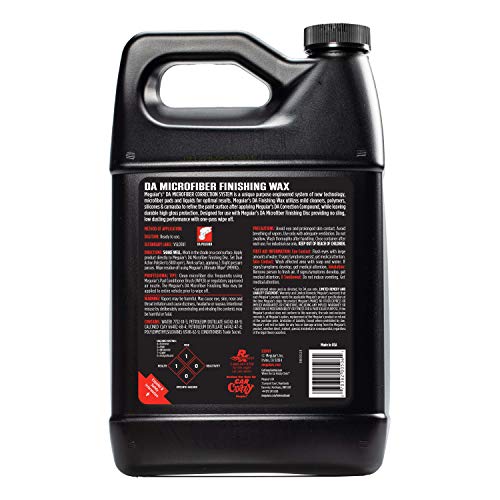 Meguiar's DA Microfiber Finishing Wax D30101 - Pro Car Polish Adds Protection While Removing Light Defects, Ideal for Use on DA Microfiber Finishing Disc and DA Polisher, 128 Oz, 1 Gal