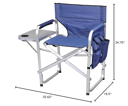 Camping Stylish SL1204BLUE Full Back Folding Director's Chair (SL1204-BLUE)