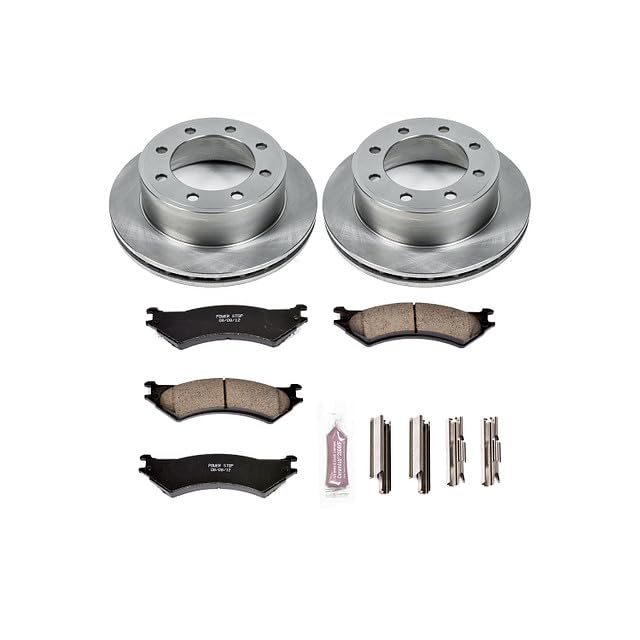 Power Stop Autospecialty KOE5203 Rear Brake Kit-OE Brake Rotors & Ceramic Brake Pads For E-250, E-250 Econoline, E-350 Club Wagon, E-350 Econoline Club Wagon, E-350 Super Duty [Model Specific]