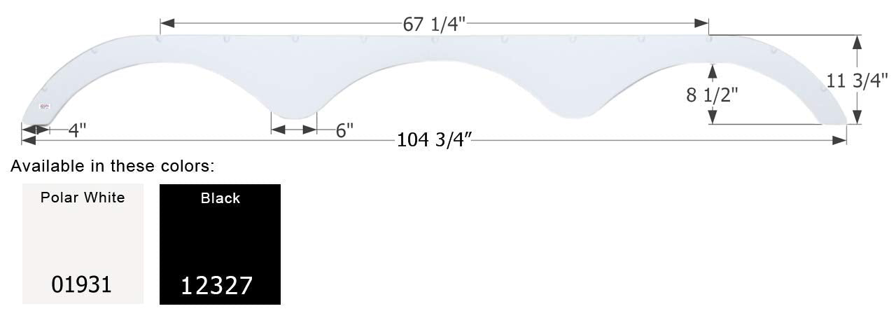Fender Skirt ICON, Triple, Heartland, FS1931, Polar White
