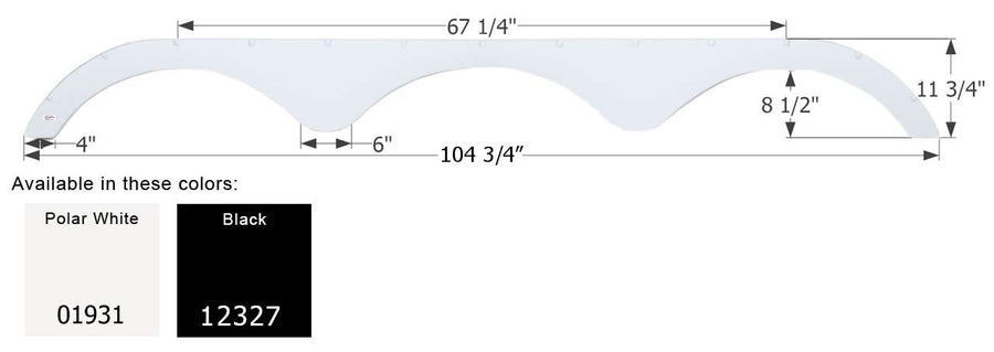 Fender Skirt ICON, Triple, Heartland, FS1931, Polar White