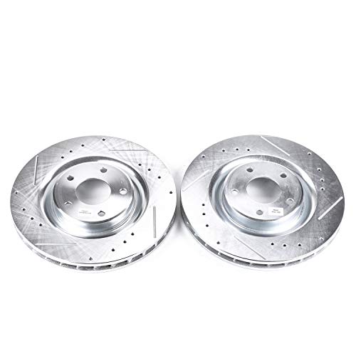 Power Stop AR82100XPR Evolution Front Drilled & Slotted Rotor Pair For Cadillac XLR 2006-2009, Chevrolet Corvette 2005-2013 [Model Specific]