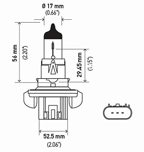 H13 HELLA Standard Halogen Bulb, 12 V, 60/55W