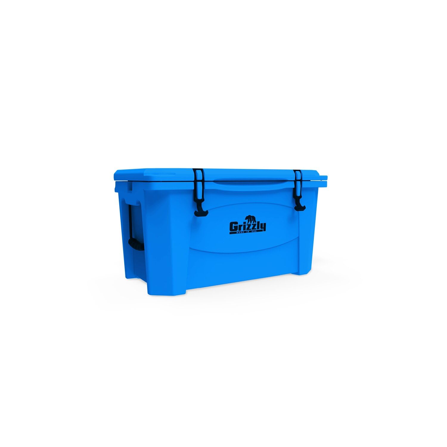 60 Cooler Grizzly | 60 qt Ice Chest Durable Rotomolded Insulated | Made in USA | Warranty for Life | for Beach Boat Camping Fishing Hunting | G60 | Light Blue