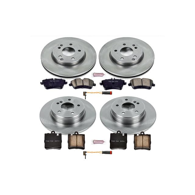 Power Stop Autospecialty KOE6745 Front and Rear Replacement Brake Kit-OE Brake Rotors & Ceramic Brake Pads For Mercedes-Benz C240 2003-2005 [Model Specific]
