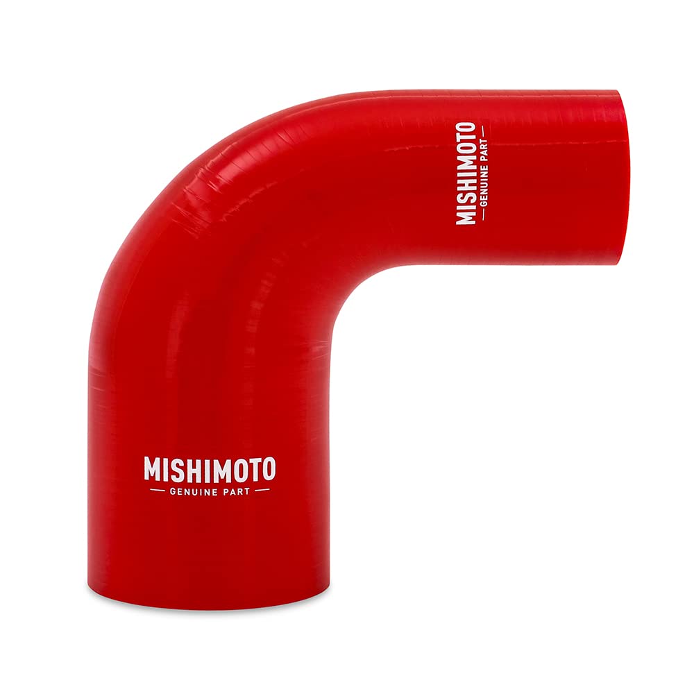 Mishimoto 90-Degree MMCP-R90-17525RD Silicone Transition Coupler, 1.75" to 2.50", Red