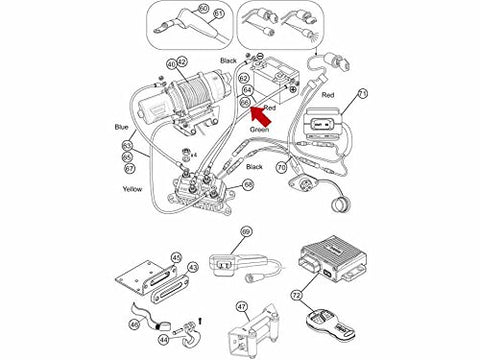 Cable Assy WARN 76855 (MTO) KIT 6 GA