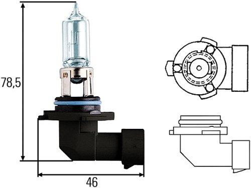 Hella H71070347 HB3 9005 Optilux XB Series Xenon White Halogen Bulbs, 12V, 100W, 2 Pack