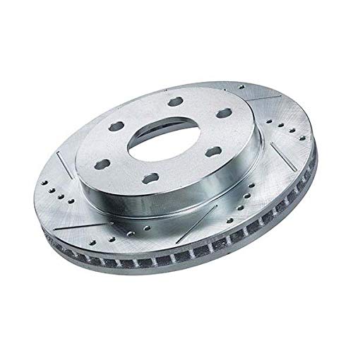 Power Stop AR85141XPR Drilled & Slotted Front Rotor Pair For Explorer, Flex, Police Interceptor Sedan, Police Interceptor Utility, Special Service Police Sedan, Taurus, MKS, MKT [Model Specific]