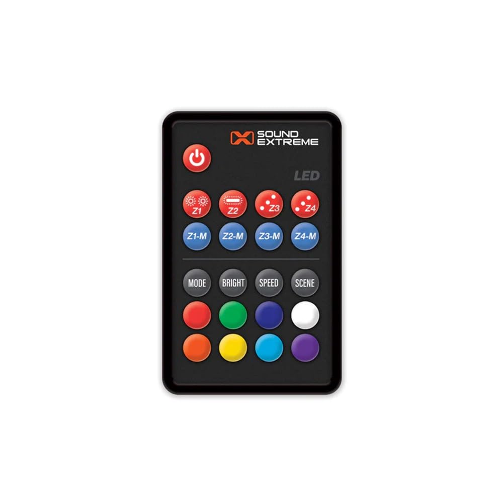 Magnetic LED Rock Lights by ECOXGEAR Waterproof Dirt Proof LEDCast Compatible - Includes 4-Zone LED Controller with Remote Control (4-Pack)