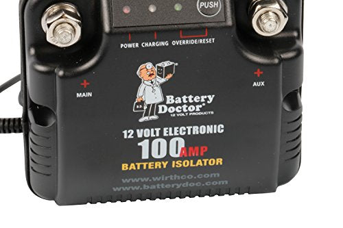 Battery Doctor WirthCo 20090 75 Amp/100 Amp Battery Isolator , Black