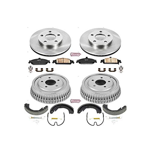 Power Stop Autospecialty KOE15161DK Front and Rear Replacement Brake Kit-OE Brake Drums & Ceramic Brake Pads
