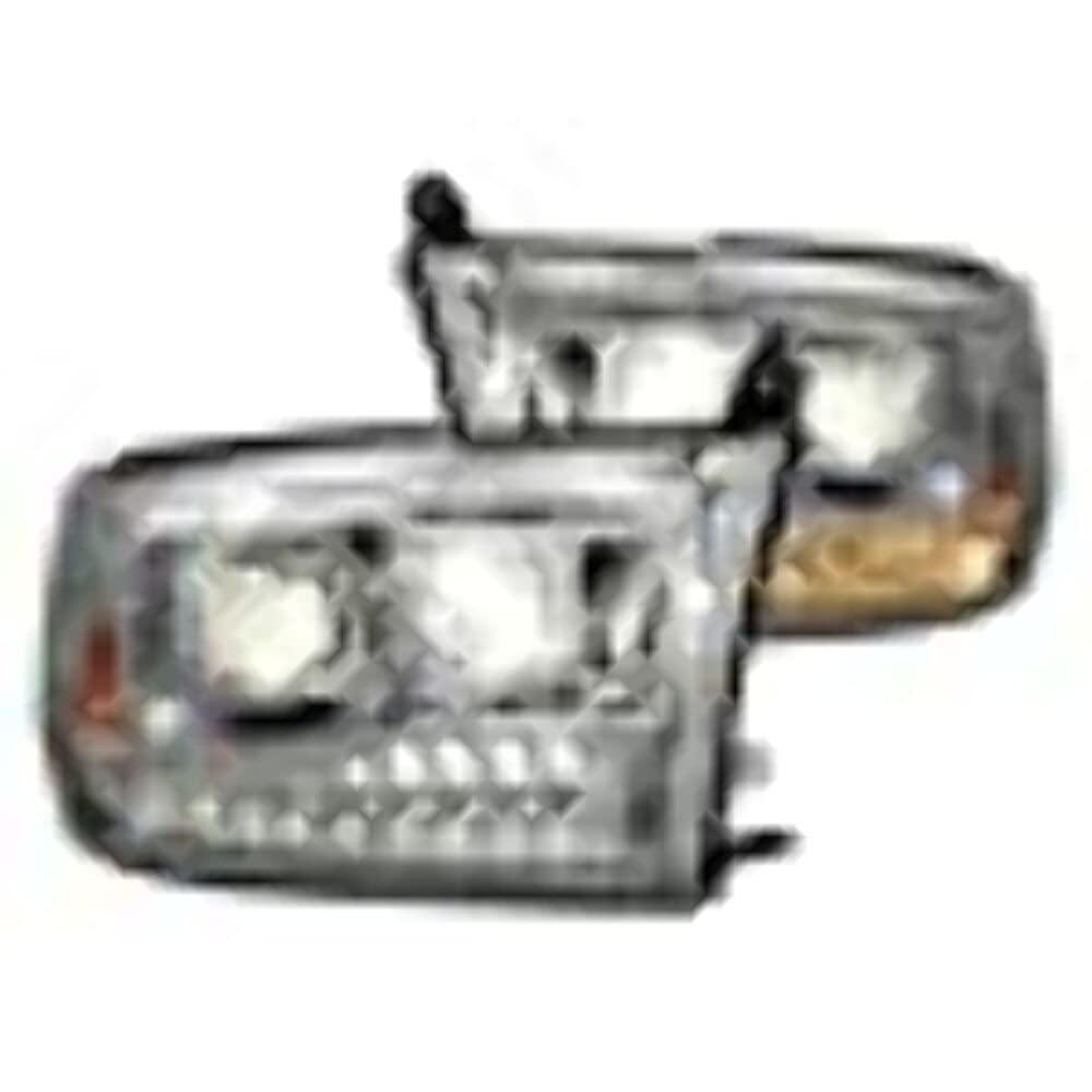 2009-2018 Ram 1500 ANZO (111442) Projector H.L. Switchback Chrome Amber