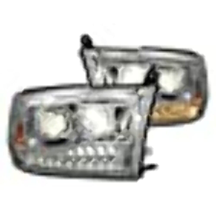 2009-2018 Ram 1500 ANZO (111442) Projector H.L. Switchback Chrome Amber