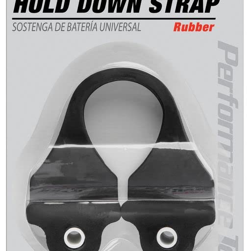 Heavy-Duty Performance Tool W1699C Solid Rubber Battery Hold-Down with Nylon Inserts for Enhanced Strength - Compatible with Most Battery Sizes