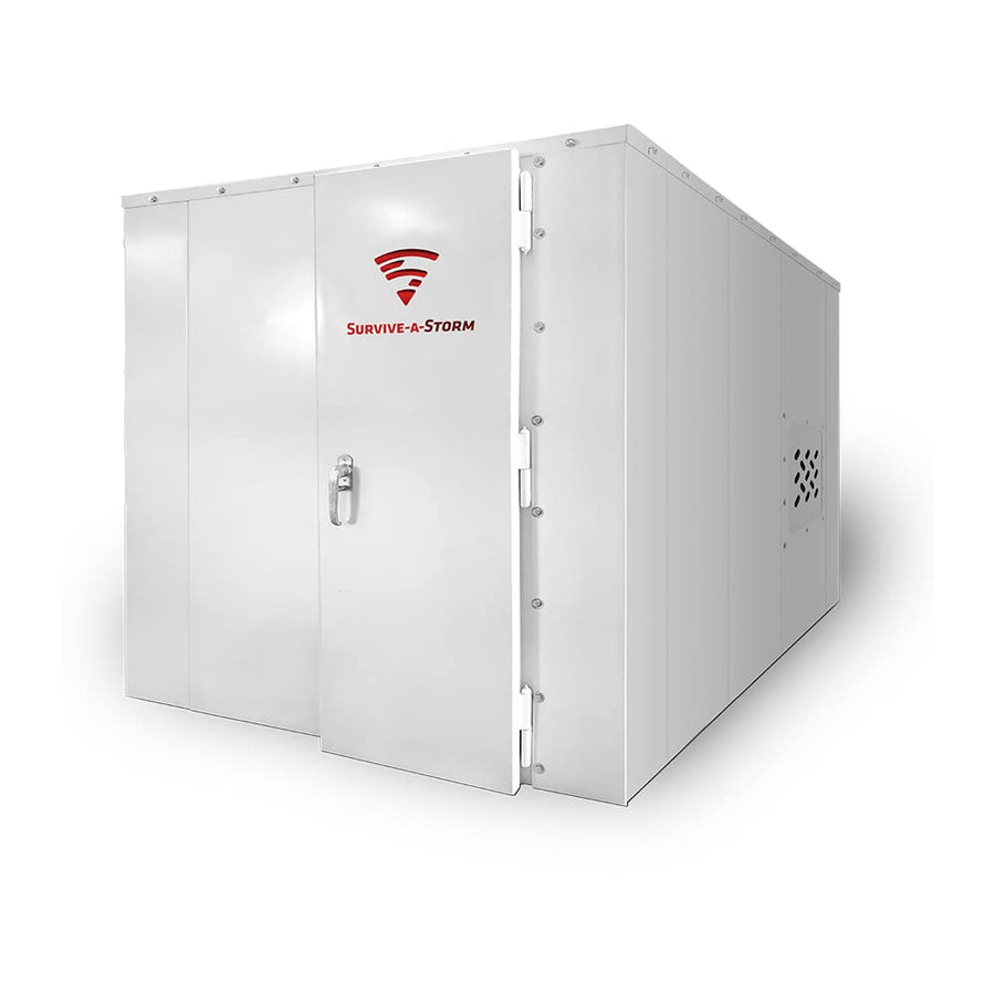 ShelterCube 6x8 Indoor Panelized Steel Tornado Shelter (Door on 6-Ft Side) - FEMA Compliant - from Survive-a-Storm Shelters