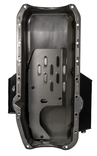 Moroso Steel Wet Sump Oil Pan 21811, Fits Small Block Chevy Engines, 7 Quart Capacity