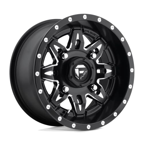 15x7 Fuel Utv Lethal 4x137 13et Gloss Black Milled Wheel