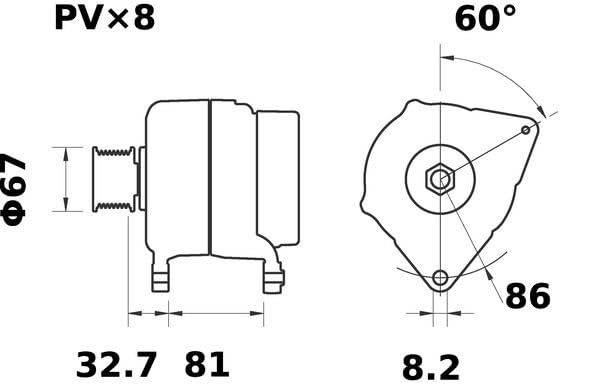 Alternator Mahle - MG404