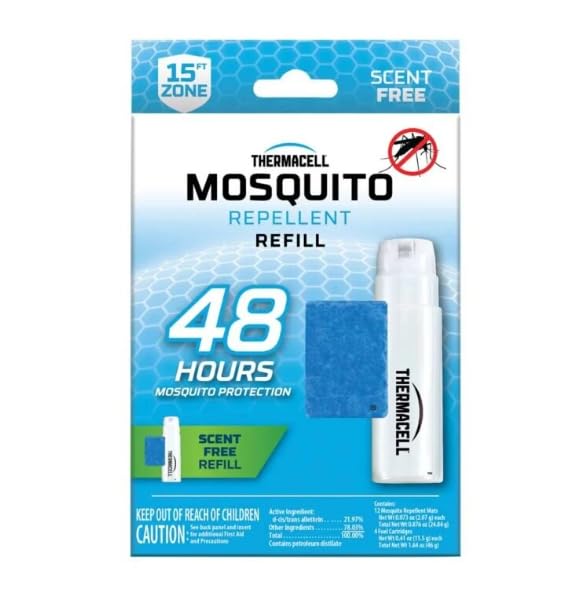 Thermacell R-4 Refill Mosquito Repeller, 48 Hour Pack (12 Repellent Mats and 4 Butane Cartridges) R 4 R 4