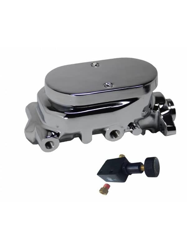 1 inch Bore Master Cylinder Kit - Chrome left port with adjustable valve